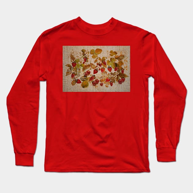 Strawberries Cretonne Long Sleeve T-Shirt by PrivateVices